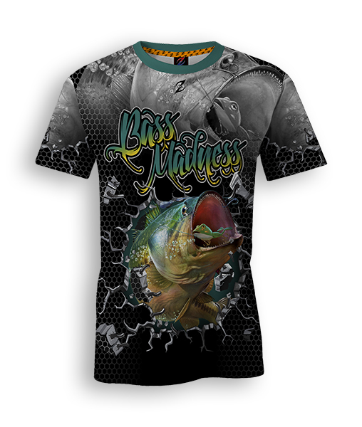 BASS MADNESS BLACK jersey bass pro jersey