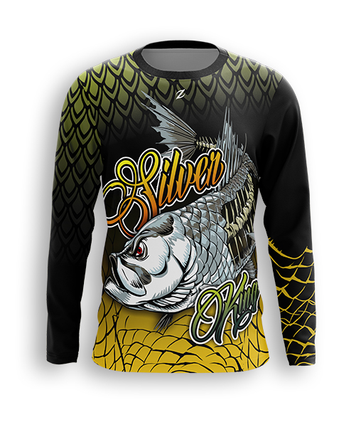 SILVER KING jersey frente ml custom long sleeve fishing jerseys